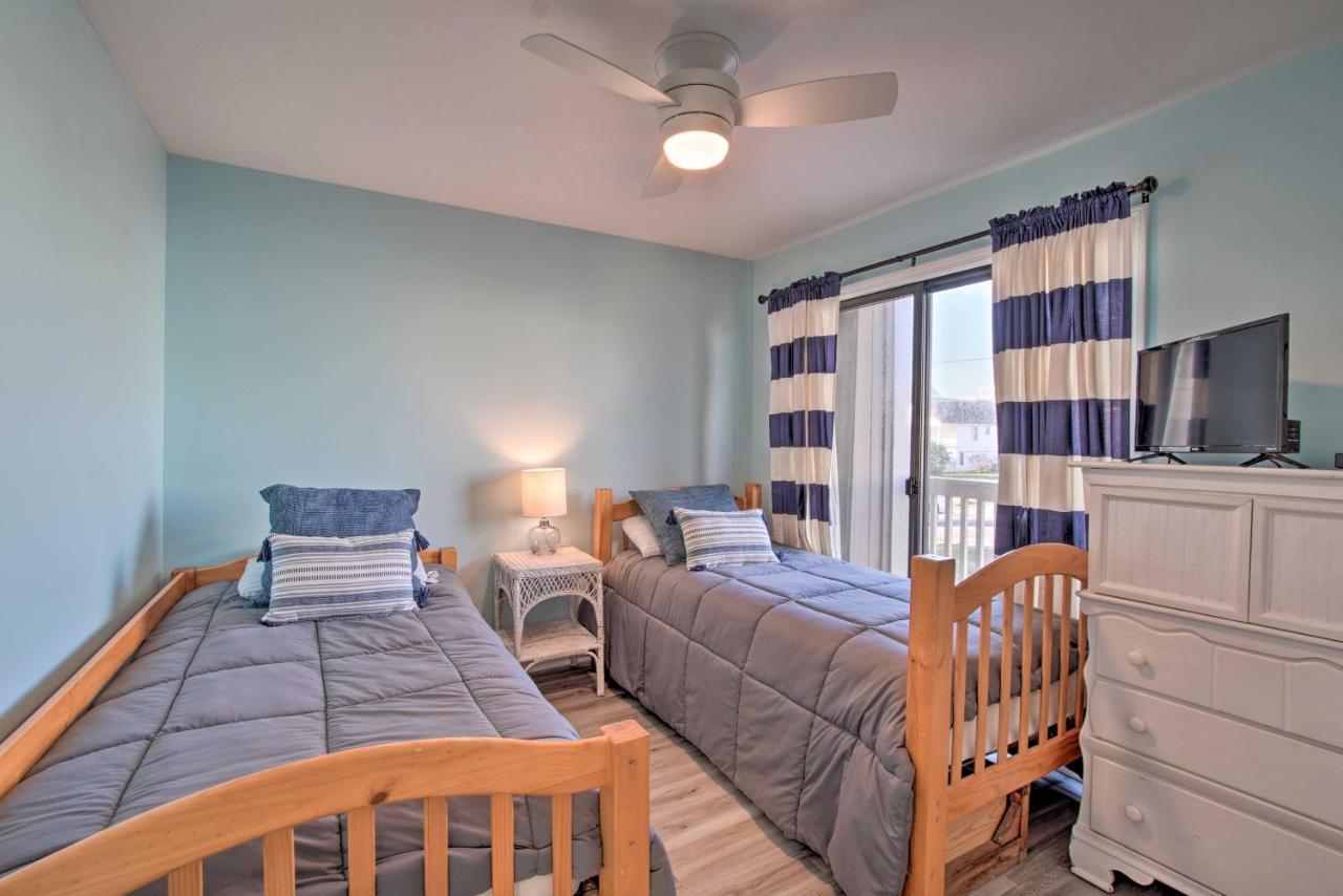 Ocean-view With Deck, Steps To Carolina Beach! *